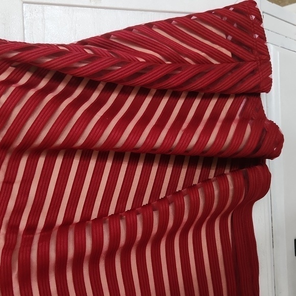 Torrid peplum Coctail Party Blouse Lace lined 00 M 10 - Picture 2 of 12